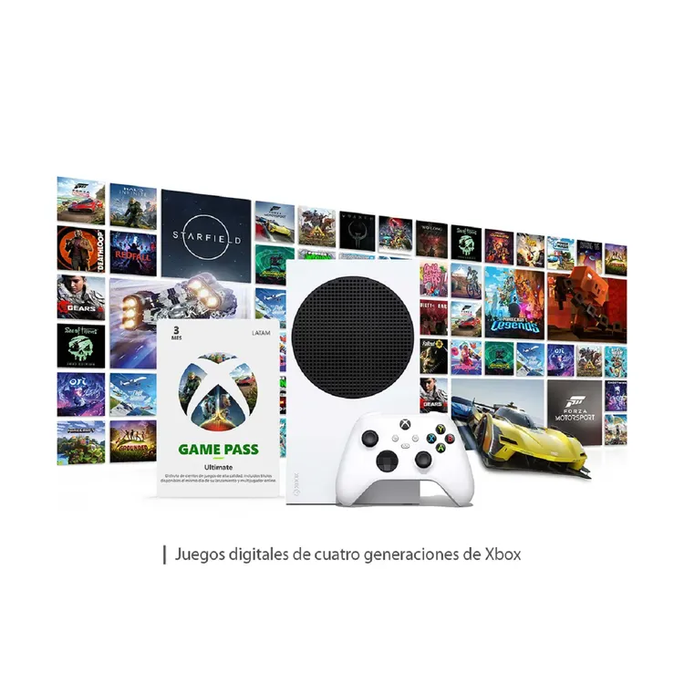 Consola XBOX Series S Paquete Inicio + 1 Control Inalámbrico + Game PASS 3 meses