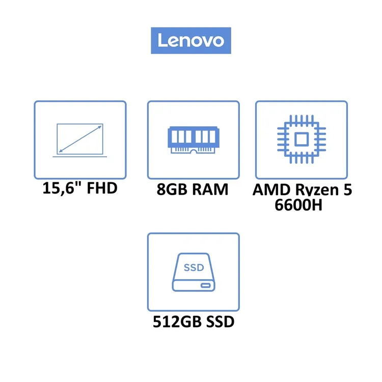 Computador Portátil Gamer LENOVO 15,6" Pulgadas IdeaPad Gaming 3 - AMD Ryzen 5 - RAM 8GB - Disco SSD 512GB - Gris