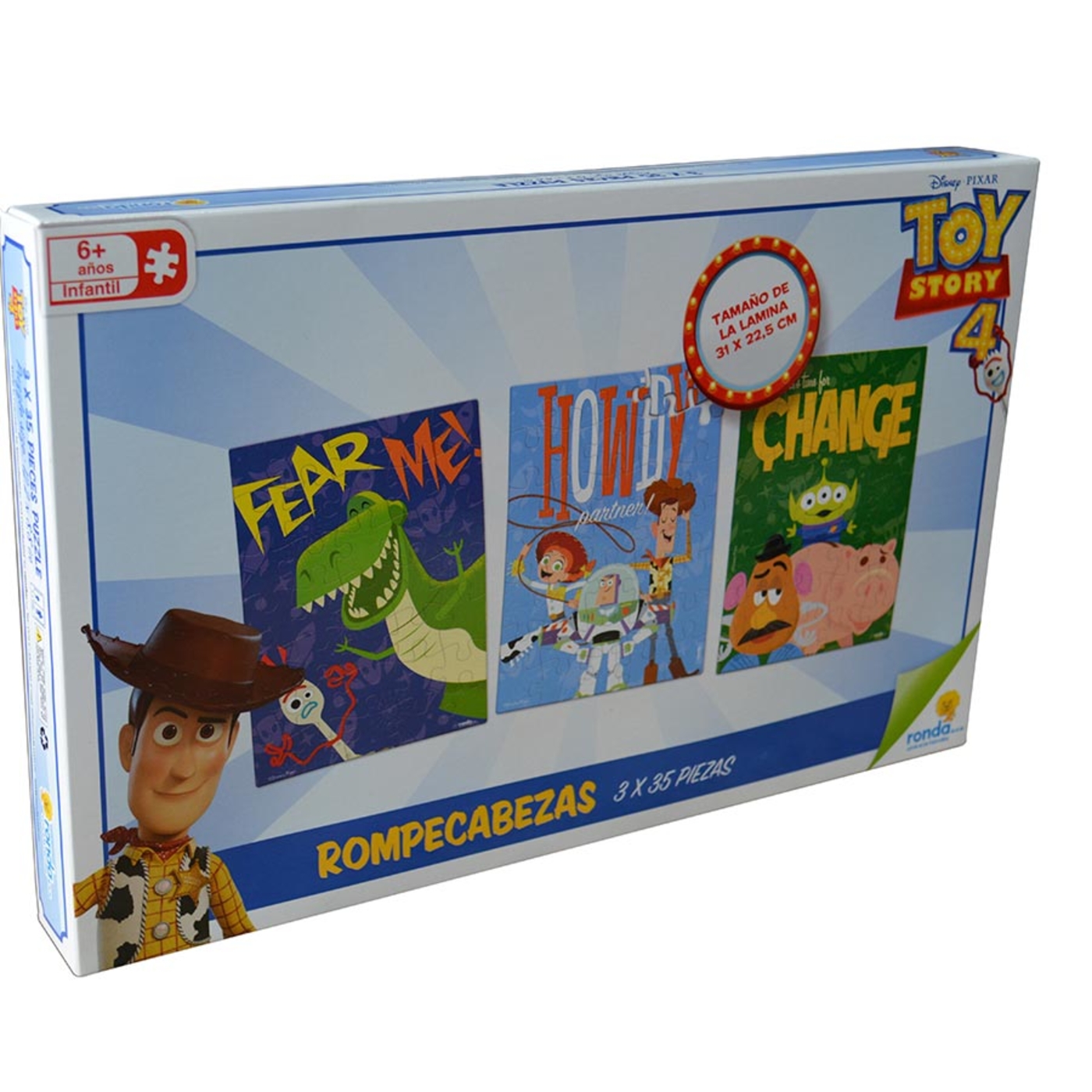 Rompecabezas RONDA (3 X 35 fichas) Toy Story