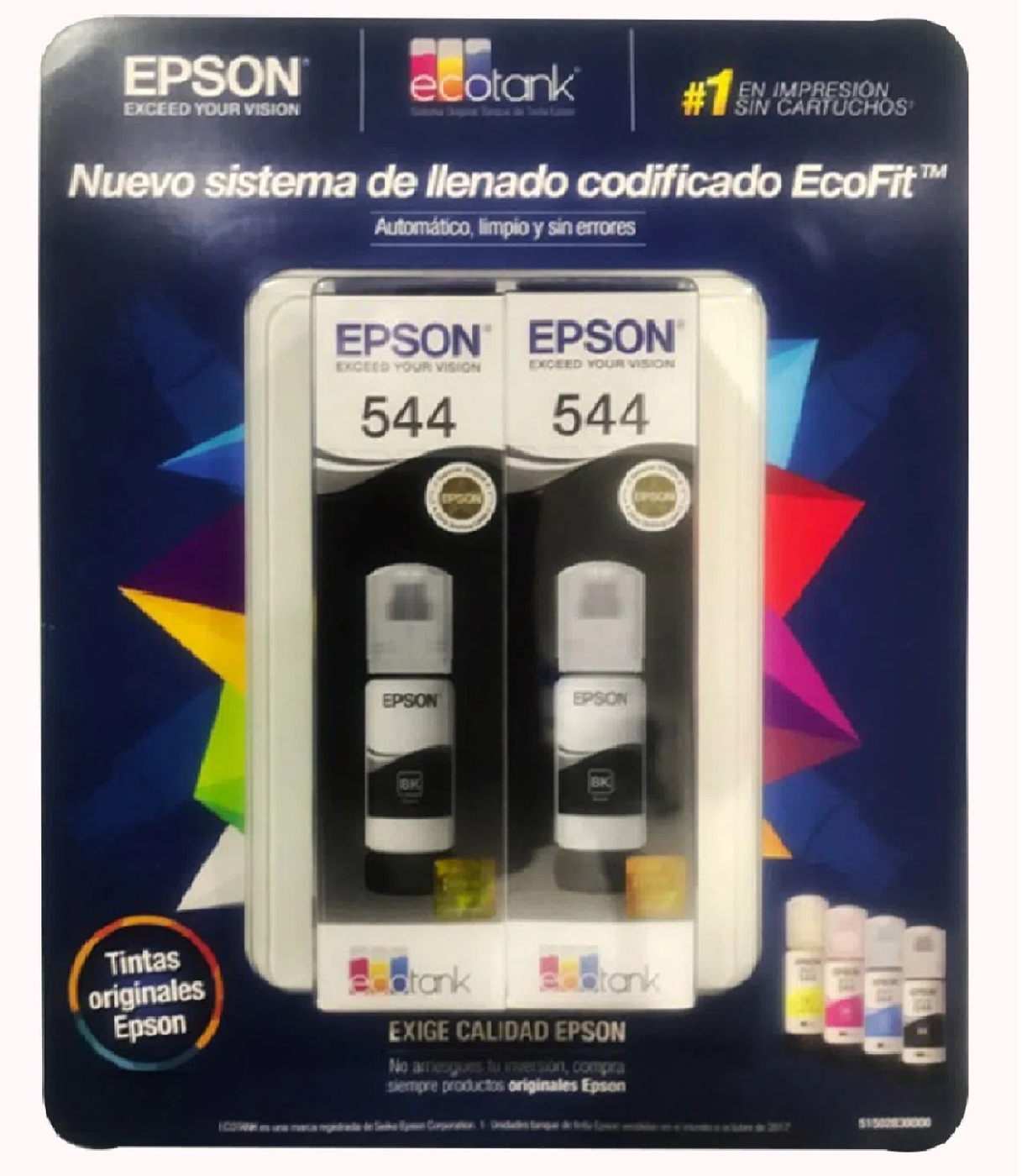 Kit 2 EPSON botellas 544 Negra