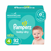 Pañal PAMPERS Baby Dry Etapa 4 x 92 Unidades - 