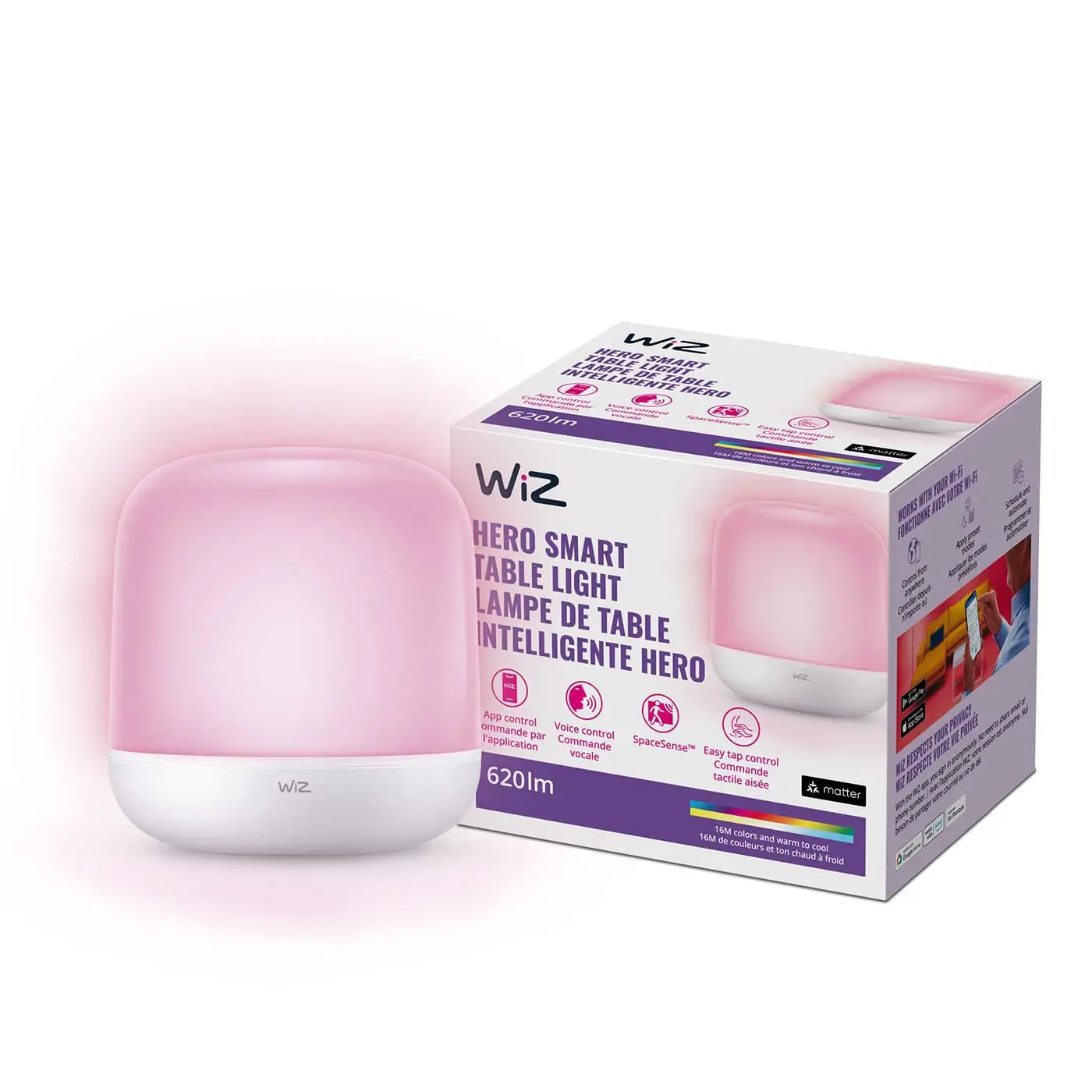 Lámpara de mesa WIZ LED Hero WiFI + BLE RGB Touch