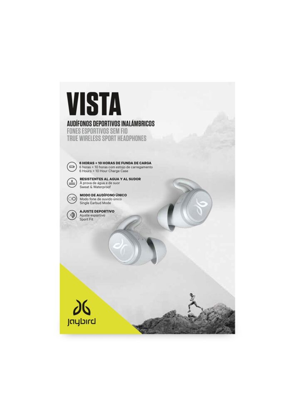 Audífonos JAYBIRD Inalámbricos Bluetooth In Ear Buds Vista Gris