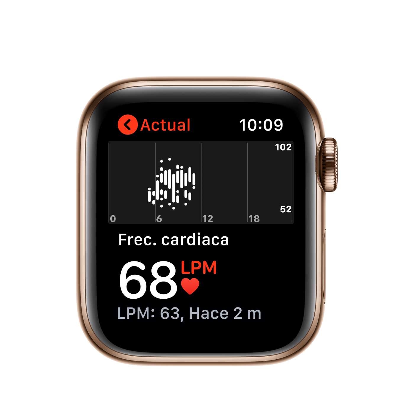 Apple Watch Series 5 + Cellular 40 mm Caja de Acero Inoxidable Oro, Correa Deportiva Color Piedra