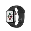 Apple Watch Series 5 + Cellular 40 mm Caja de Acero Inoxidable Negro Espacial, Correa Deportiva Negra - 