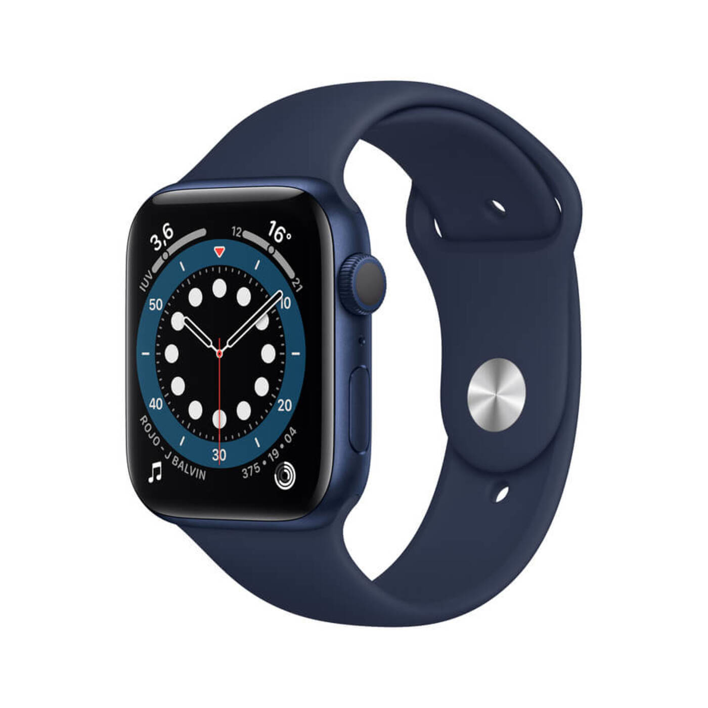 Apple Watch Series 6 de 44 mm Caja de Aluminio en Azul, Correa Deportiva Azul Marino Intenso