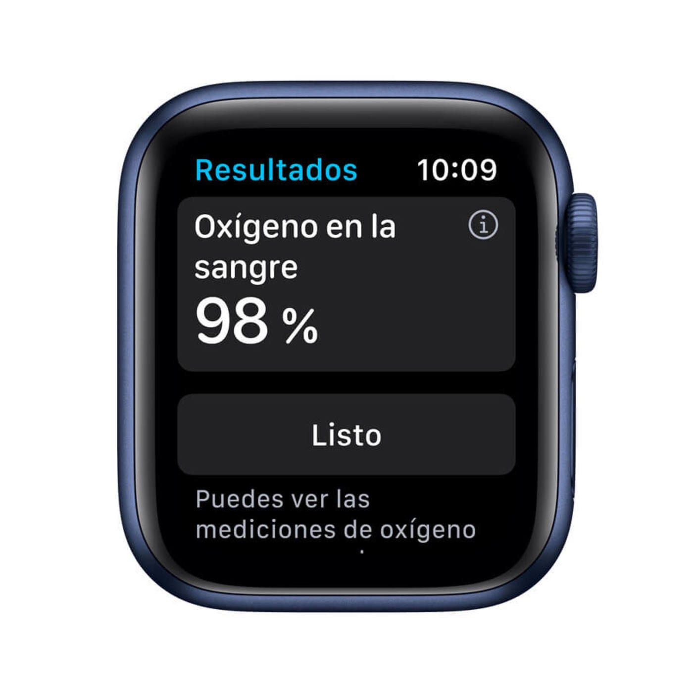 Apple Watch Series 6 de 40 mm Caja de Aluminio en Azul, Correa Deportiva Azul Marino Intenso