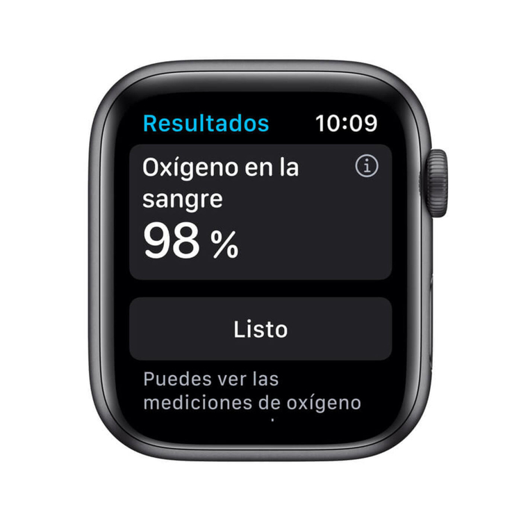 Apple Watch Series 6 + Cellular 44 mm Caja de Aluminio en Gris Espacial, Correa Deportiva Negra