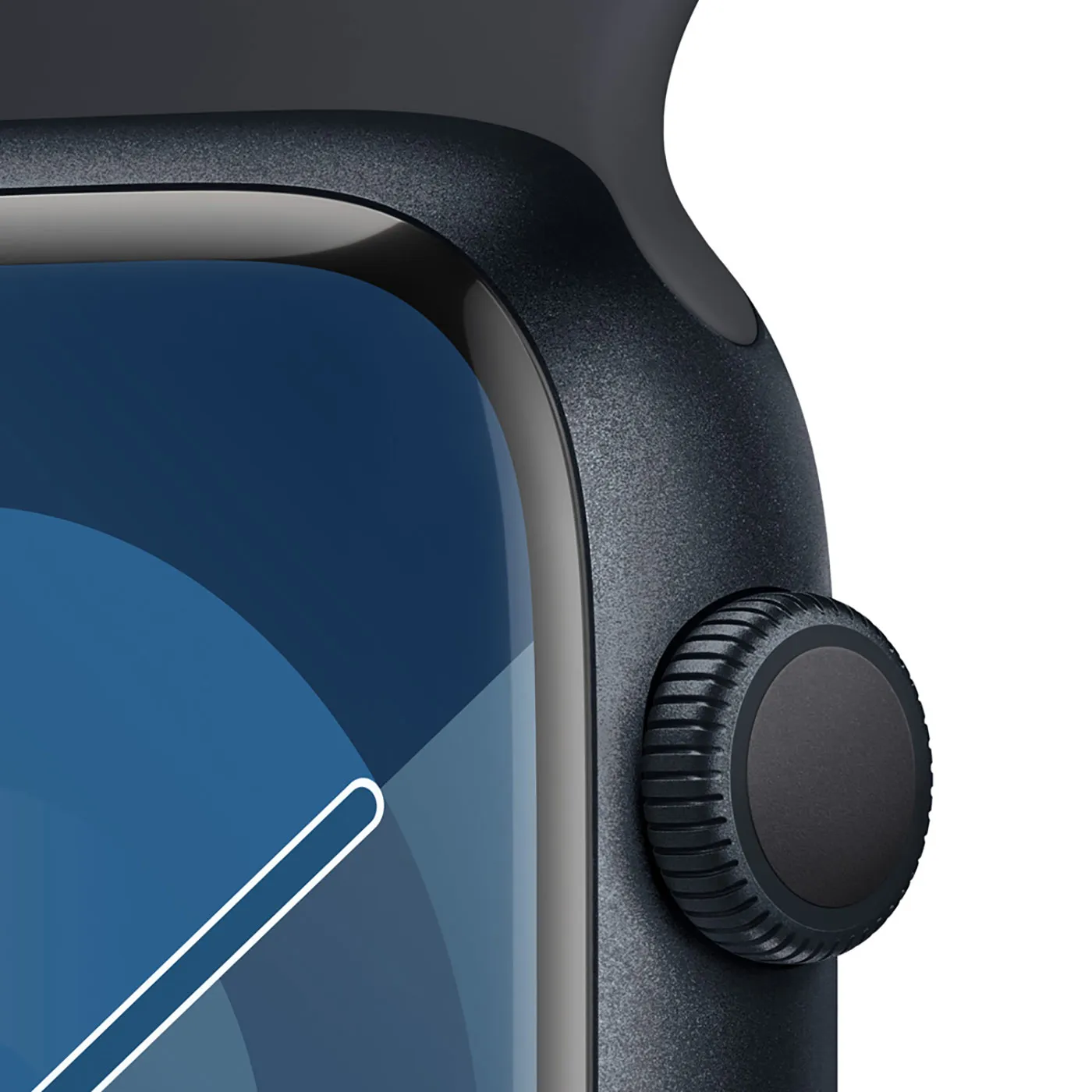 Apple Watch Series 9 GPS de 45 mm Caja de Aluminio en Azul Medianoche, Correa Deportiva Azul Medianoche Talla S|M