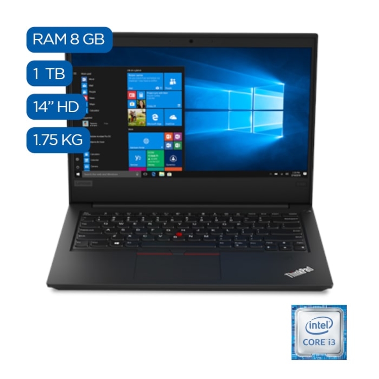 Computador Portátil ThinkPad 14" Pulgadas E490 Intel Core i3 - 8GB Ram Disco Duro 1TB Negro