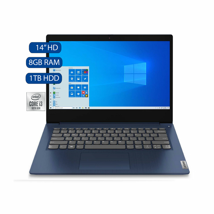 Computador Portátil LENOVO 14" Pulgadas IdeaPad 3 - Intel Core i3 - RAM 8GB - Disco HDD 1TB - Azul