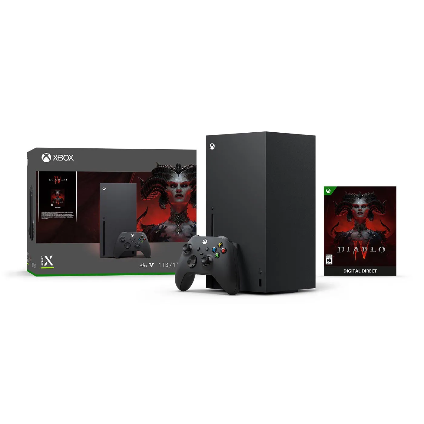 Consola XBOX Series X + 1 Control Inalámbrico + Paquete Juego Digital Diablo IV