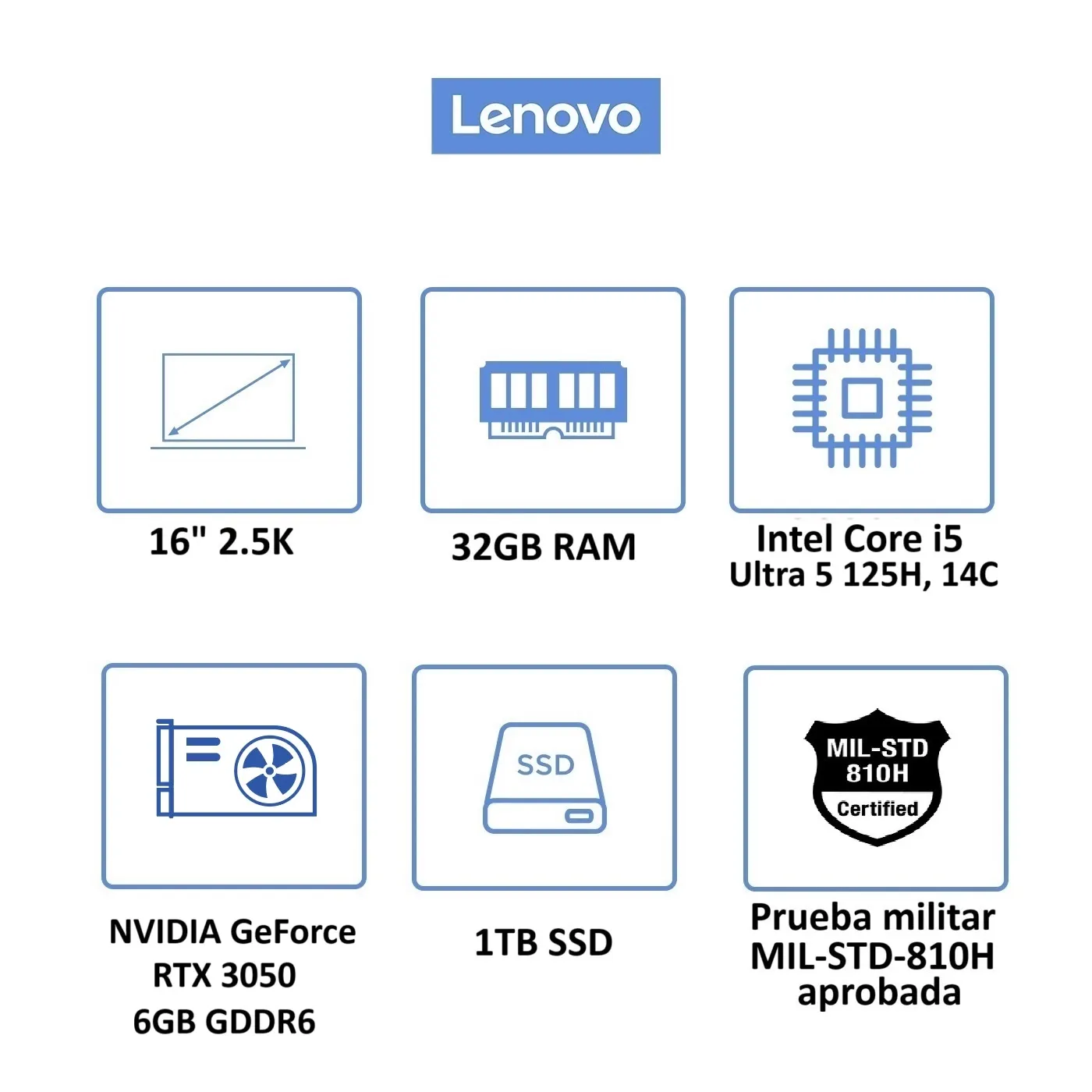 Computador Portátil LENOVO IdeaPad 5 Pro 16" Pulgadas 16IMH9 - Intel Core Ultra 5 - RAM 32GB - Disco SSD 1TB - Gris