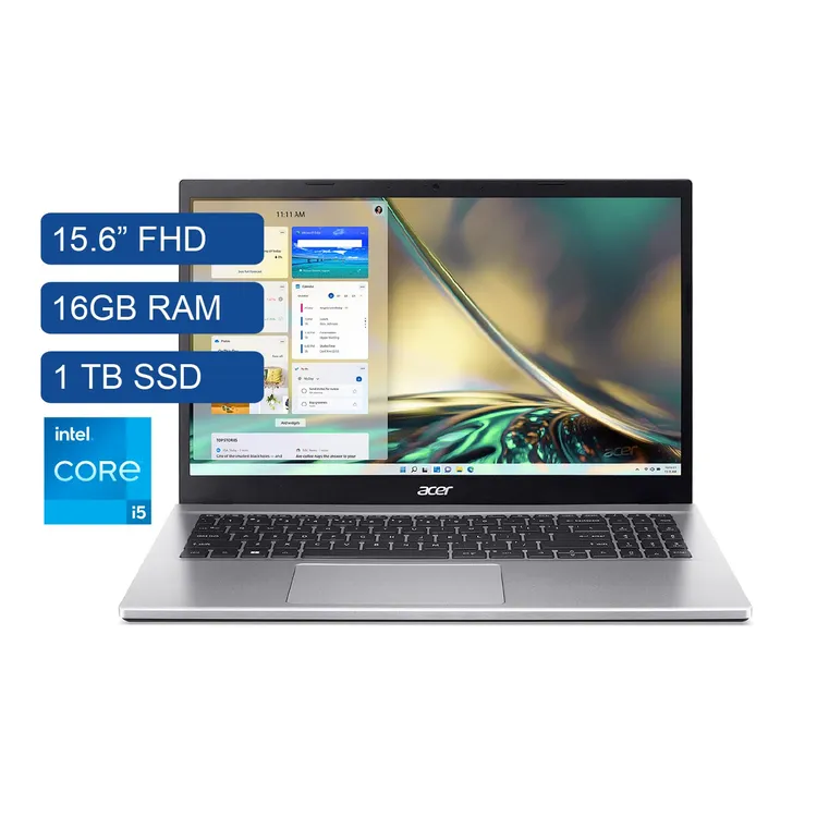 Computador portátil ACER ASPIRE 3 15.6" Pulgadas 52GM Intel Core i5 - RAM 16GB - Disco SSD 1TB - Plateado