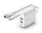 Adaptador|Cargador de Pared BELKIN Dual 24 W (12W USB|12W USB) + Cable USB a Micro USB de 1.0 Metro Blanco