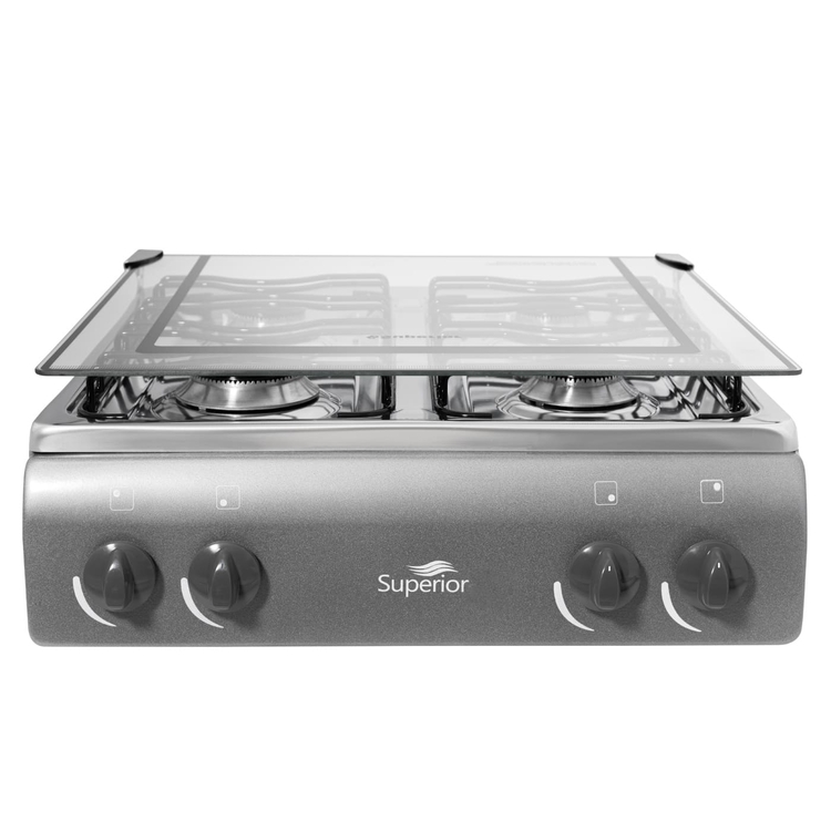 Estufa de Mesa SUPERIOR 4 Puestos Gas Propano 7054 Gris Estufa de Mesa SUPERIOR 4 Puestos Gas Propano 7054 Gris