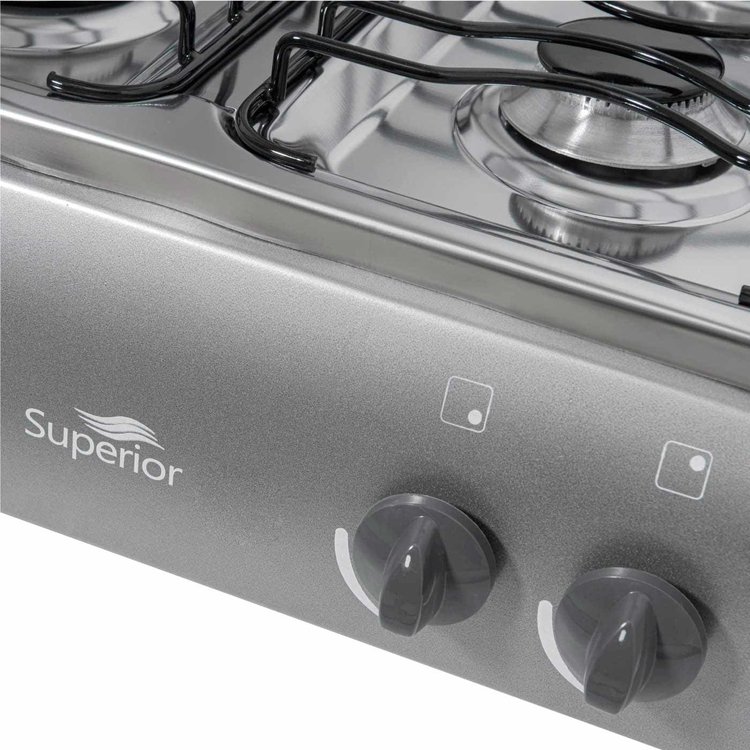 Estufa de Mesa SUPERIOR 4 Puestos Gas Propano 7054 Gris Estufa de Mesa SUPERIOR 4 Puestos Gas Propano 7054 Gris