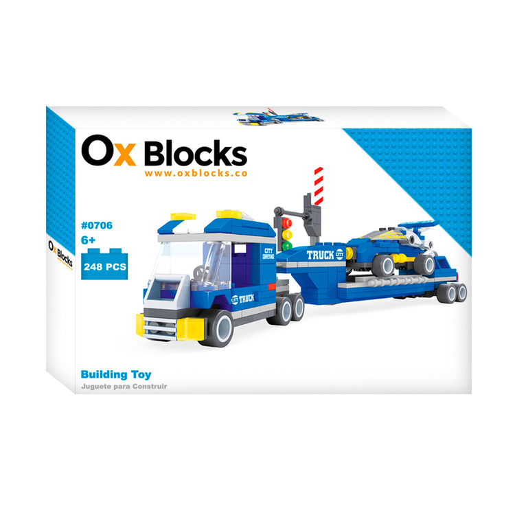Set de Bloques para Armar Camión-Remolque OX BLOCKS