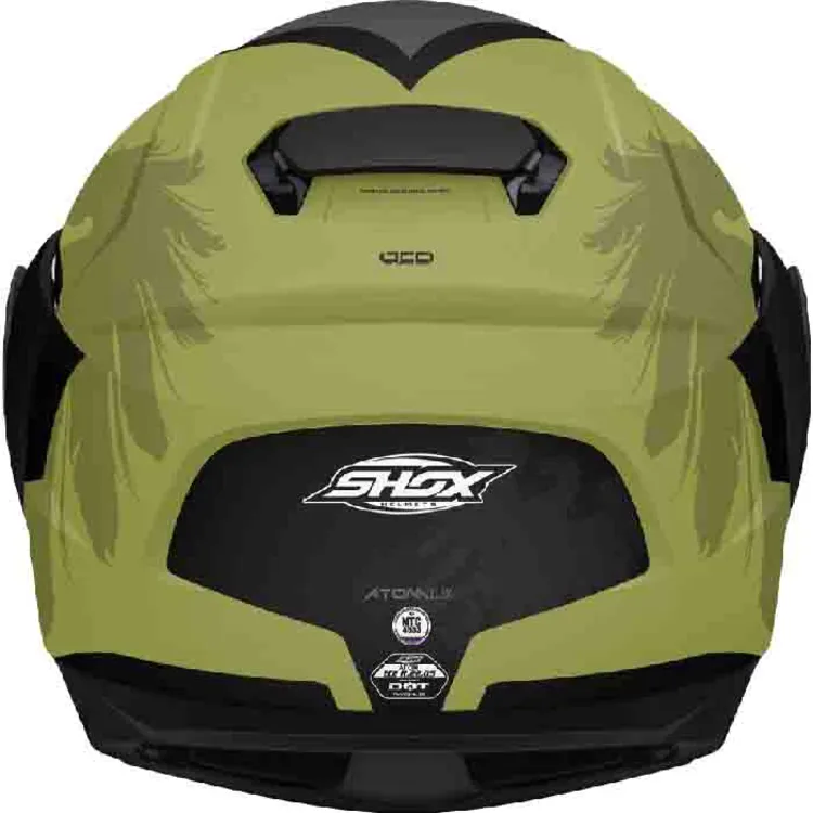 Casco Moto SHOX Talla M ATOM Verde