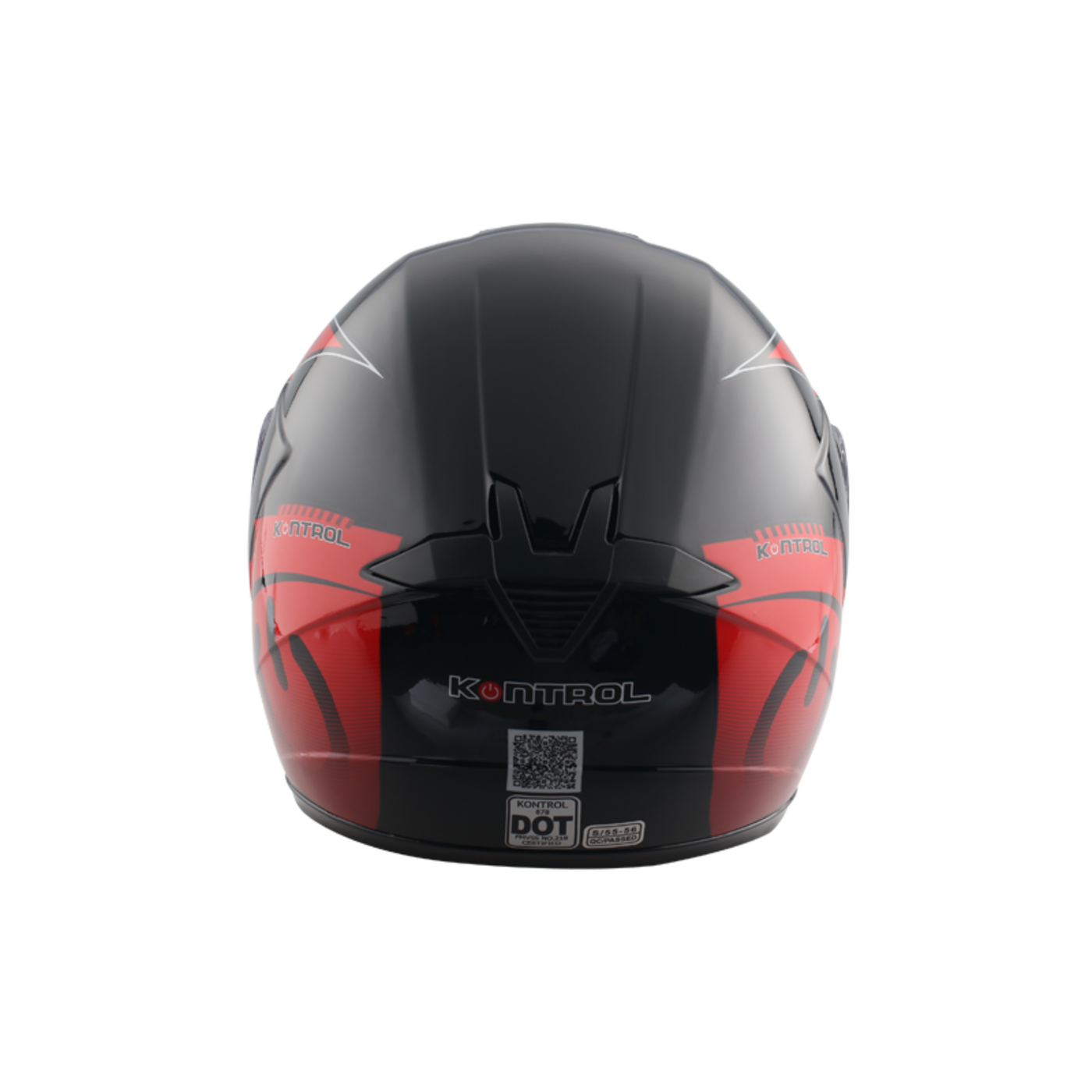 Casco Moto KONTROL Talla XL 878 Race Negro Rojo