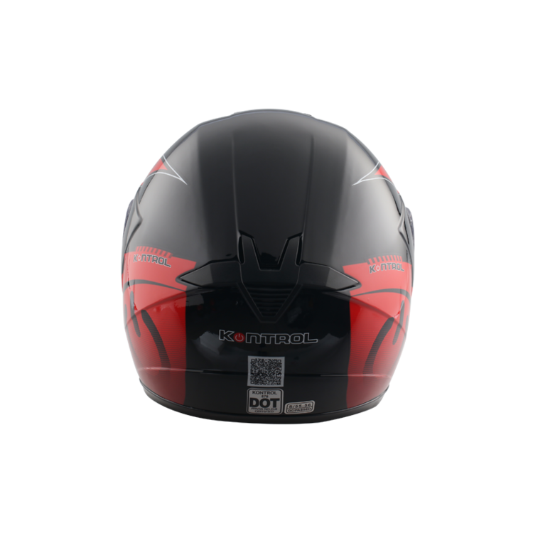 Casco Moto KONTROL Talla XL 878 Race Negro Rojo