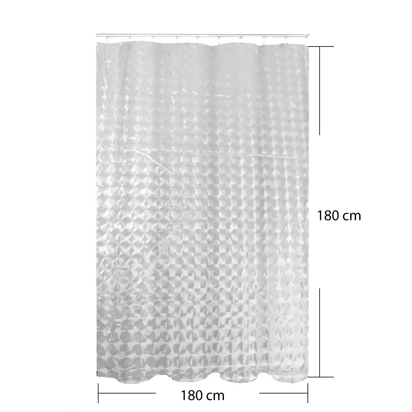Cortina de Baño PVC 180x180 cm KLINE translucido