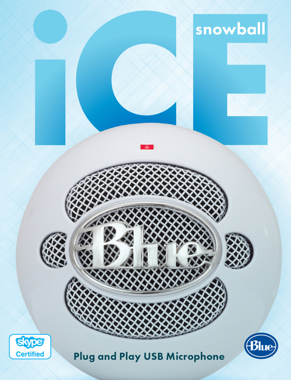 Micrófono BLUE Alámbrico Snowball Ice Blanco