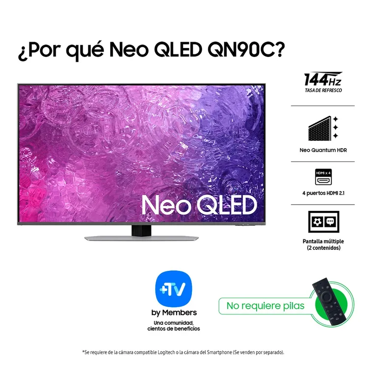 TV SAMSUNG 50" Pulgadas 127 cm QN50QN90C 4K-UHD NEO QLED MINI LED Smart TV Gaming