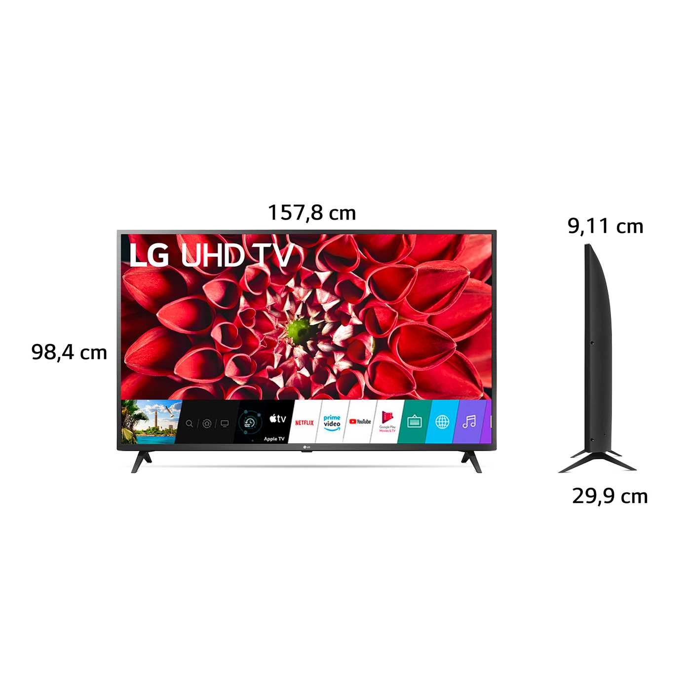 TV LG 70" Pulgadas 177 cm 70UN7100 4K-UHD LED Smart TV