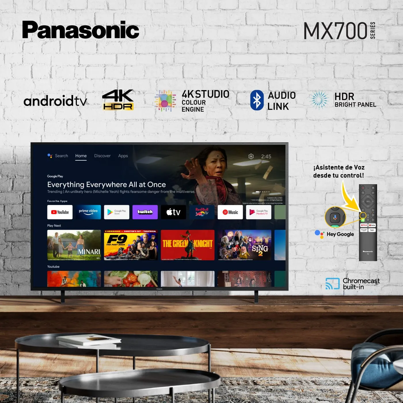 TV PANASONIC 50" Pulgadas 127 Cm 50MX700 LED 4K-UHD Plano Smart TV