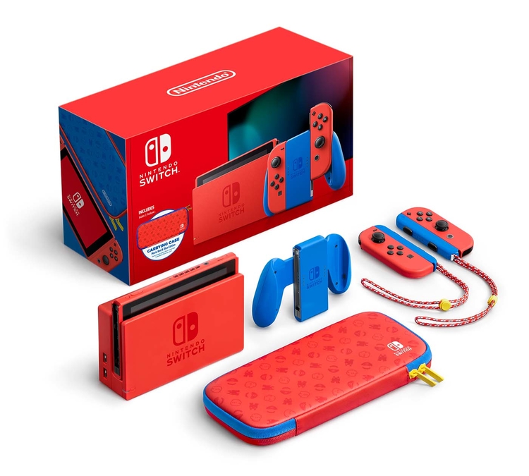 Consola NINTENDO SWITCH 1.1 Edicion Especial Mario Red/Blu