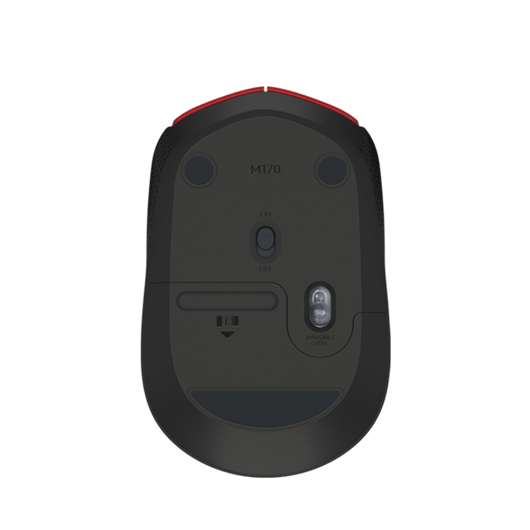 Mouse LOGITECH Inalámbrico Óptico M170 Rojo