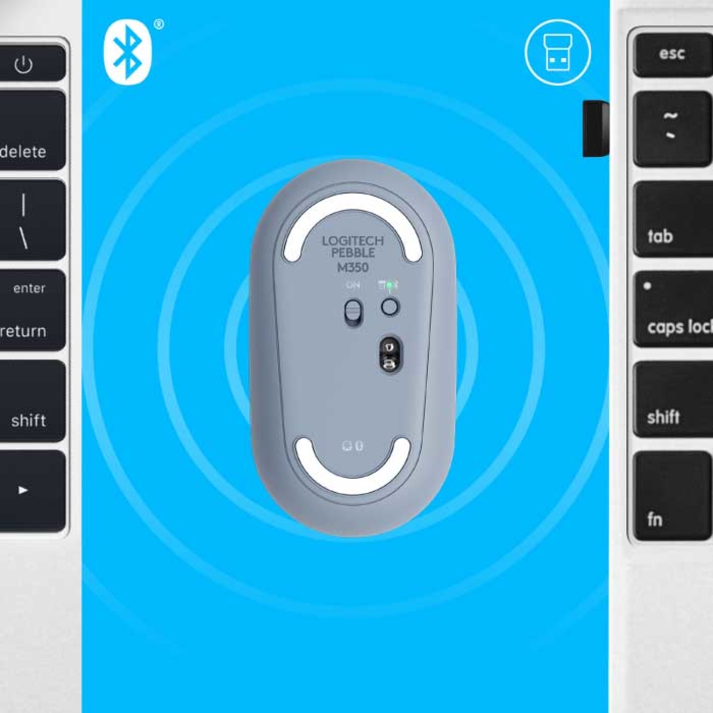 Mouse LOGITECH Bluetooth Óptico M350 Azul