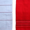Set x 2 Toallas de Manos FATELARES Guirnalda 40 x70 cms/400 grms Blanca con Decorado y Roja con Decorado - " Set x 2 Toallas de Manos FATELARES Guirnalda 40 x70 cms/400 grms Blanca con Decorado y Roja con Decorado -