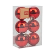 Bolas de Navidad JOY Rojo Brillante Set x 6 - 6 cm - " Bolas de Navidad JOY Rojo Brillante Set x 6 - 6 cm -