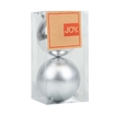 Bolas de Navidad JOY Plateado Brillante/Mate Set x 2 - 10 cm - " Bolas de Navidad JOY Plateado Brillante/Mate Set x 2 - 10 cm -