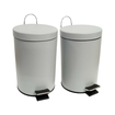 Set x 2 Canecas / Papeleras de Pedal 3 Litros FREE HOME Gris - " Set x 2 Canecas / Papeleras de Pedal 3 Litros FREE HOME Gris -