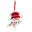 Adorno Navideño JOY Colgante Hombre de Nieve con Gorro y Bufanda Copo Nieve Blanco 11 cm - " Adorno Navideño JOY Colgante Hombre de Nieve con Gorro y Bufanda Copo Nieve Blanco 11 cm -