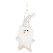 Adorno Navideño JOY Colgante Papá Noel Gorro Tejido Blanco 12 cm - " Adorno Navideño JOY Colgante Papá Noel Gorro Tejido Blanco 12 cm -