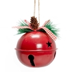 Bola de Navidad JOY Cascabel Rojo Metal 8 cm - " Bola de Navidad JOY Cascabel Rojo Metal 8 cm -