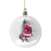 Bola de Navidad JOY Transparente Santa Claus 8 cm - " Bola de Navidad JOY Transparente Santa Claus 8 cm -