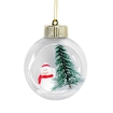 Bola de Navidad JOY Transparente Hombre de Nieve/Arbol 9 cm - " Bola de Navidad JOY Transparente Hombre de Nieve/Arbol 9 cm -