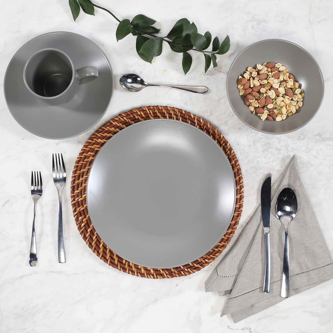 Vajilla THOMSON POTTERY 4 Puestos/16 Pizas Cerámica Mono Slate Vajilla THOMSON POTTERY 4 Puestos/16 Pizas Cerámica Mono Slate