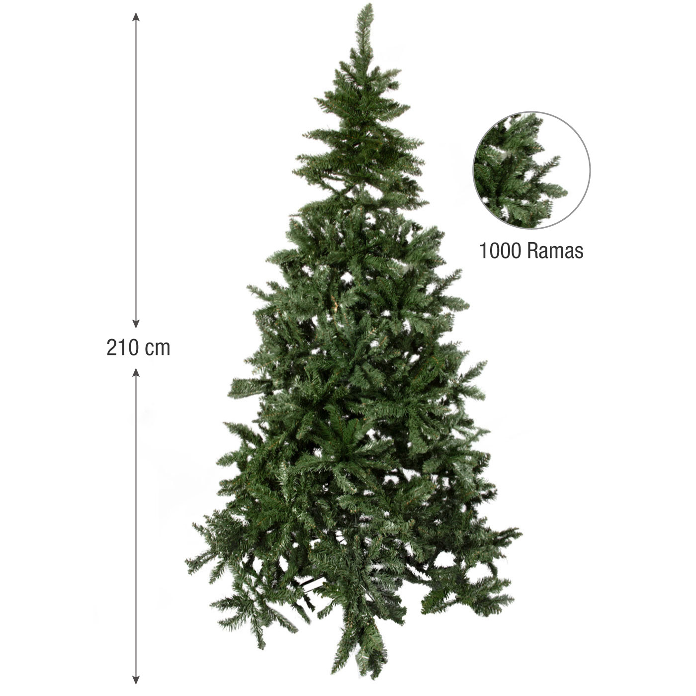 Árbol de Navidad JOY 210 cm - 1000 Ramas Árbol de Navidad JOY 210 cm - 1000 Ramas
