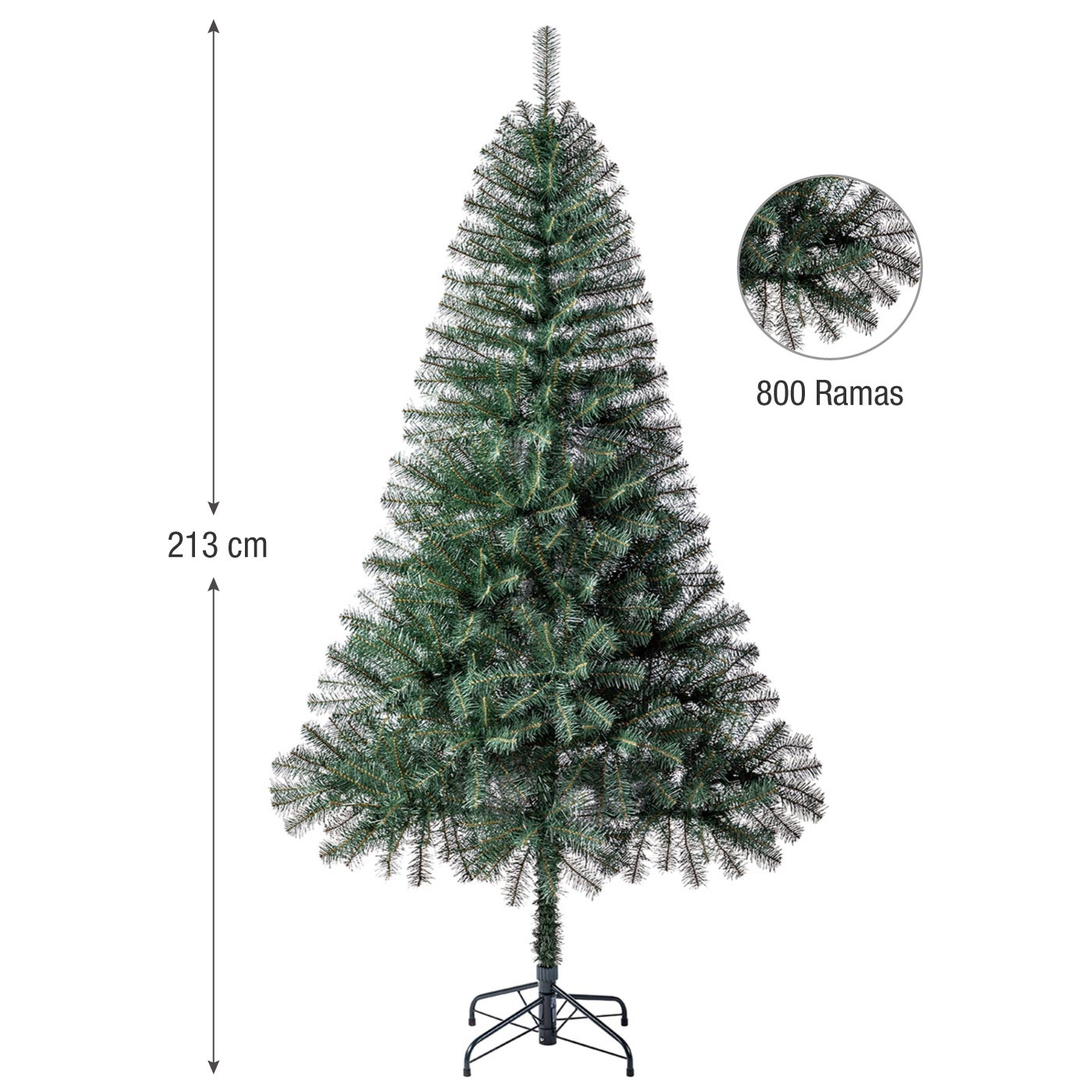 Árbol de Navidad JOY 213 cm - 800 Ramas Árbol de Navidad JOY 213 cm - 800 Ramas