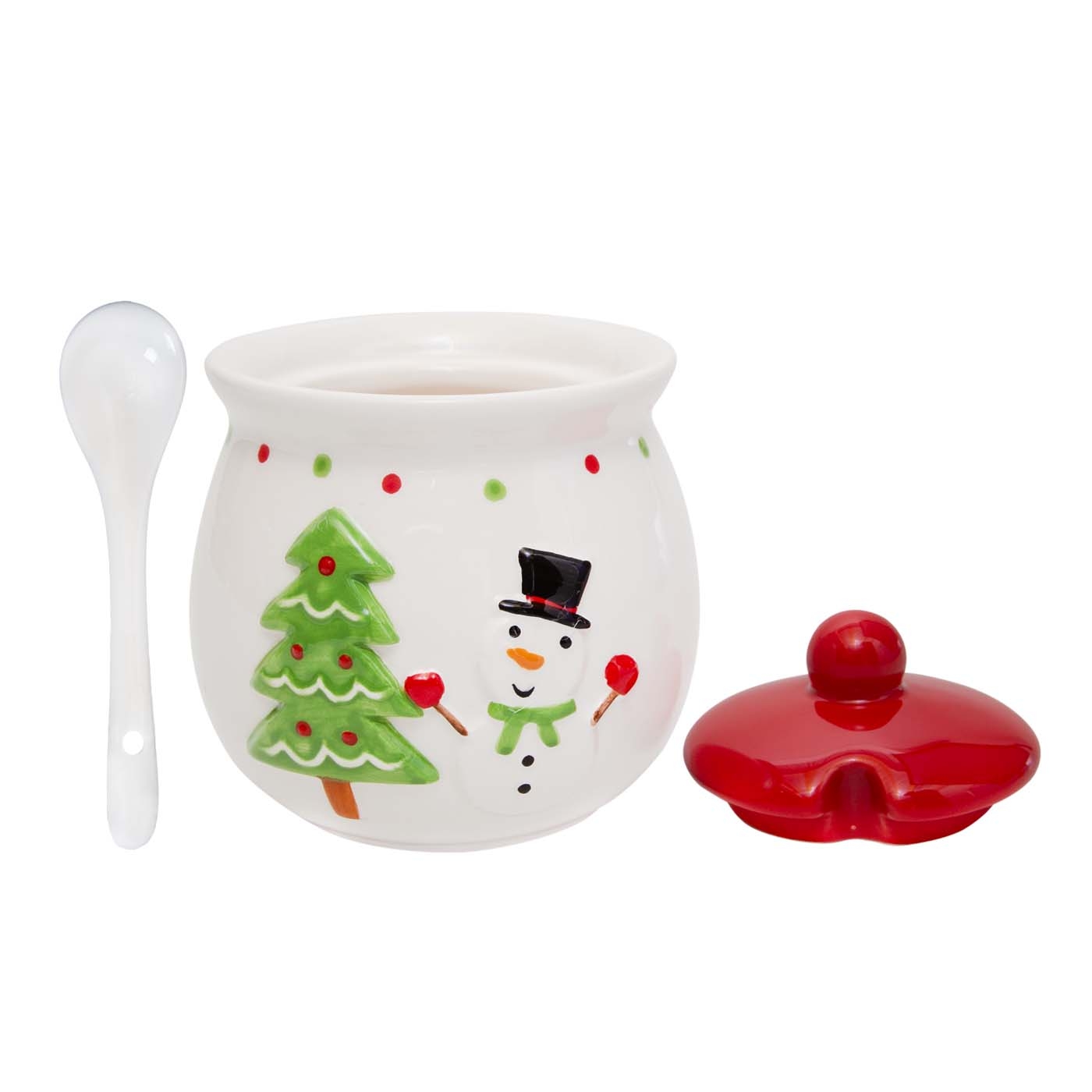 Azucarero con Cuchara JOY Muñeco de Nieve Navidad Azucarero con Cuchara JOY Muñeco de Nieve Navidad