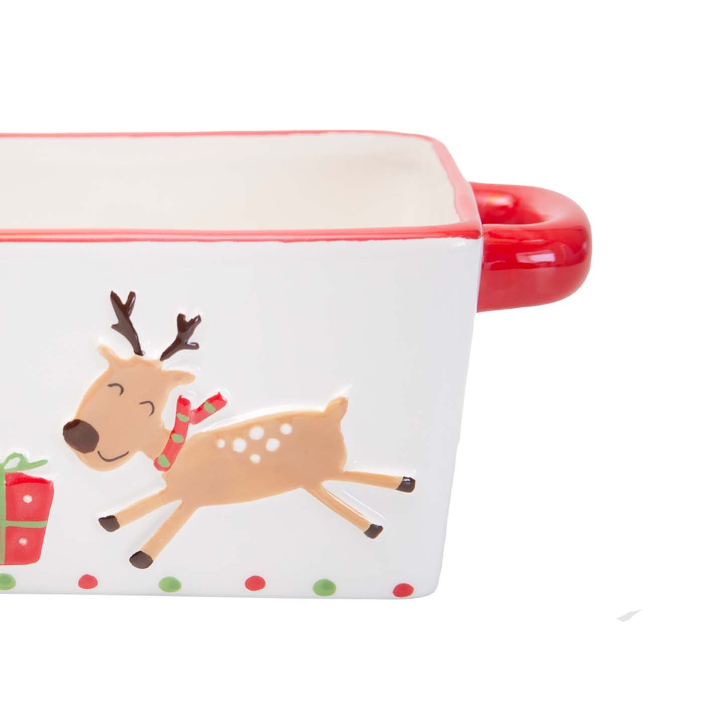 Bowl Cuadrado para Servir JOY Reno Navidad Bowl Cuadrado para Servir JOY Reno Navidad