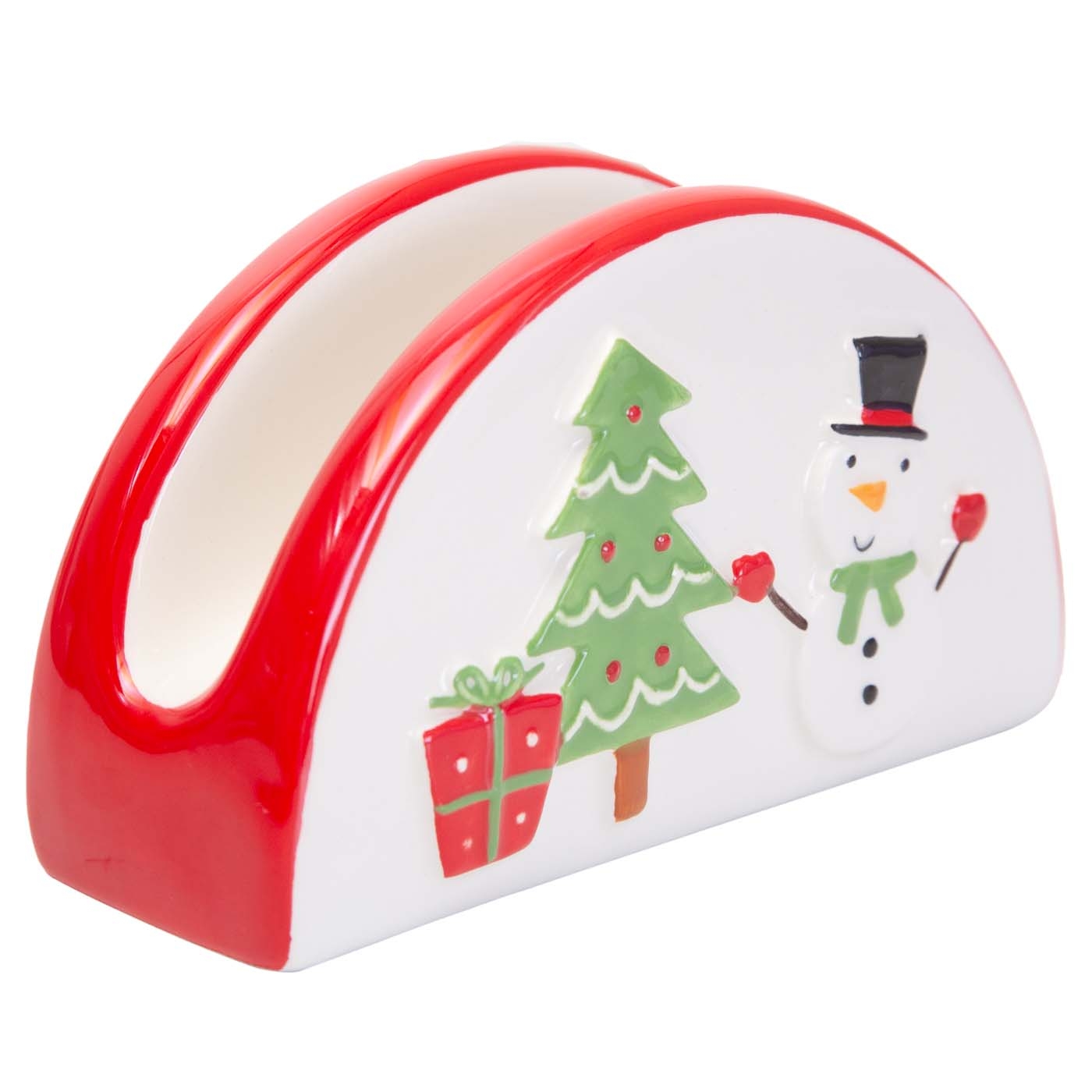 Servilletero Redondo JOY Muñeco de Nieve Navidad Servilletero Redondo JOY Muñeco de Nieve Navidad