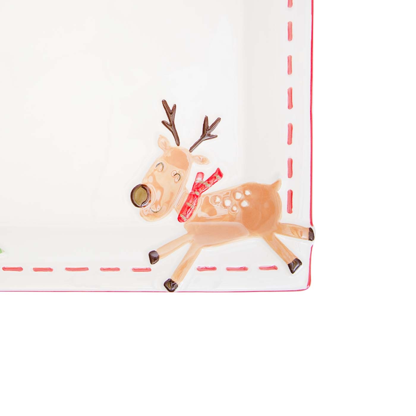 Plato Cuadrado JOY Muñeco de Nieve Navidad Plato Cuadrado JOY Muñeco de Nieve Navidad