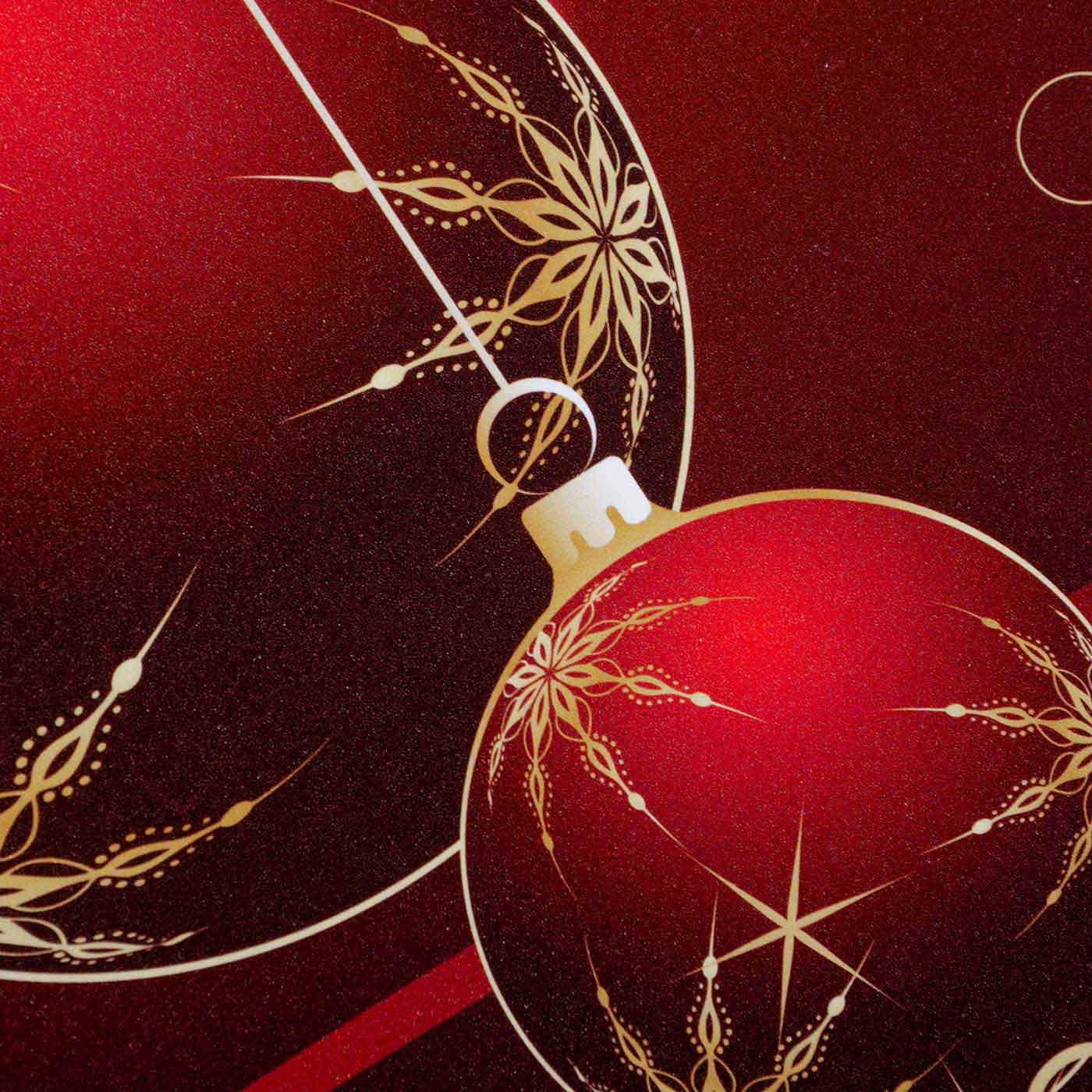 Set x 4 Individuales + 4 Portavasos JOY Bolas Rojas Navidad Set x 4 Individuales + 4 Portavasos JOY Bolas Rojas Navidad